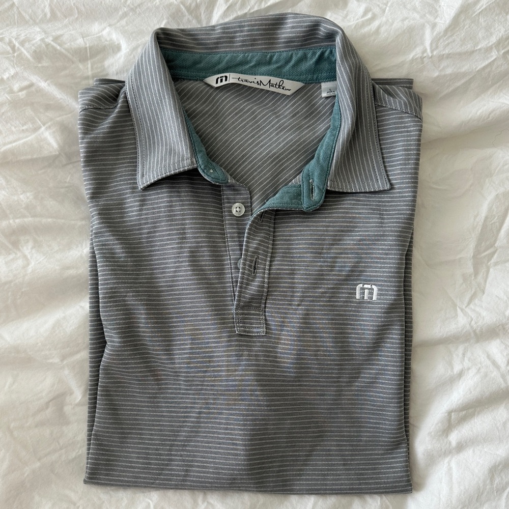 Travis Mathew Striped Golf Polo